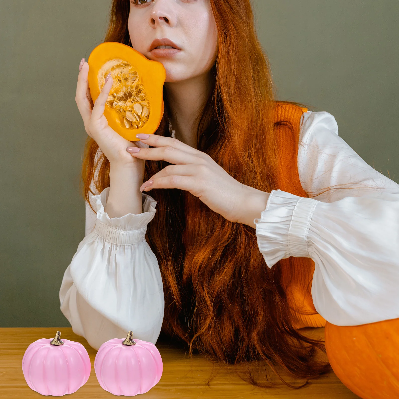 

12Pcs Vintage Artificial Pumpkins Realistic Foam Small Decorative Fall Autumn Thanksgiving Halloween Table Centerpiece