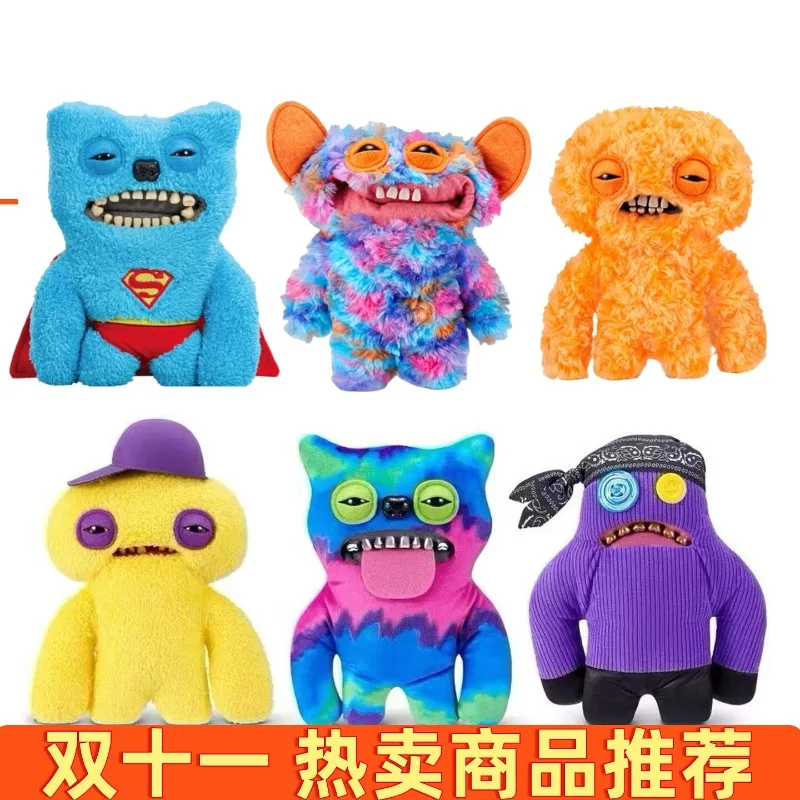 Original Fuggler Cute Tooth Monster Batman Joker DC Collaboration Superman Ugly Cute Prank Plush Monster Doll