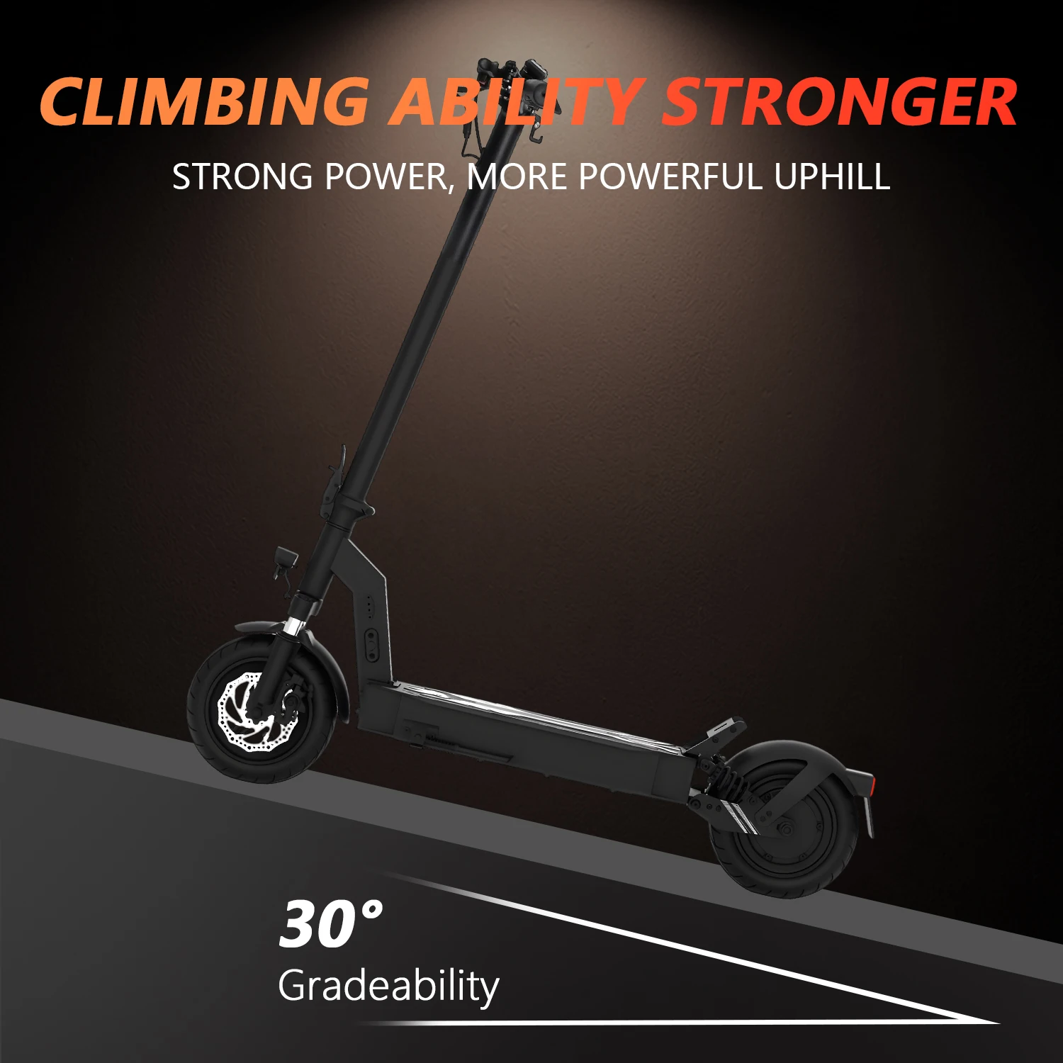 DT08 1600W Electric Scooter 40km/h Max Speed 48V13Ah Battery 50km Range Dual Suspension Shock Absorption Dual Disc Brakes 10'' Tires Foldable E-Scooter US Stock Direct - view 8