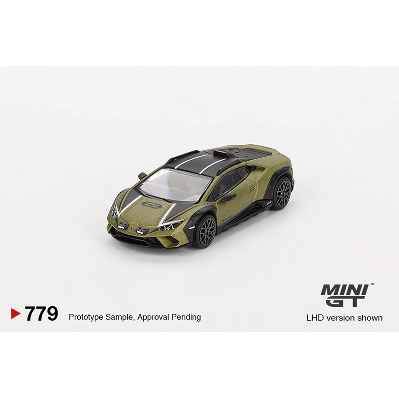 MINIGT 779 In Stock 1:64 Huracan Sterrato Verde Gea Matt Diecast Diorama Model Collection Toys