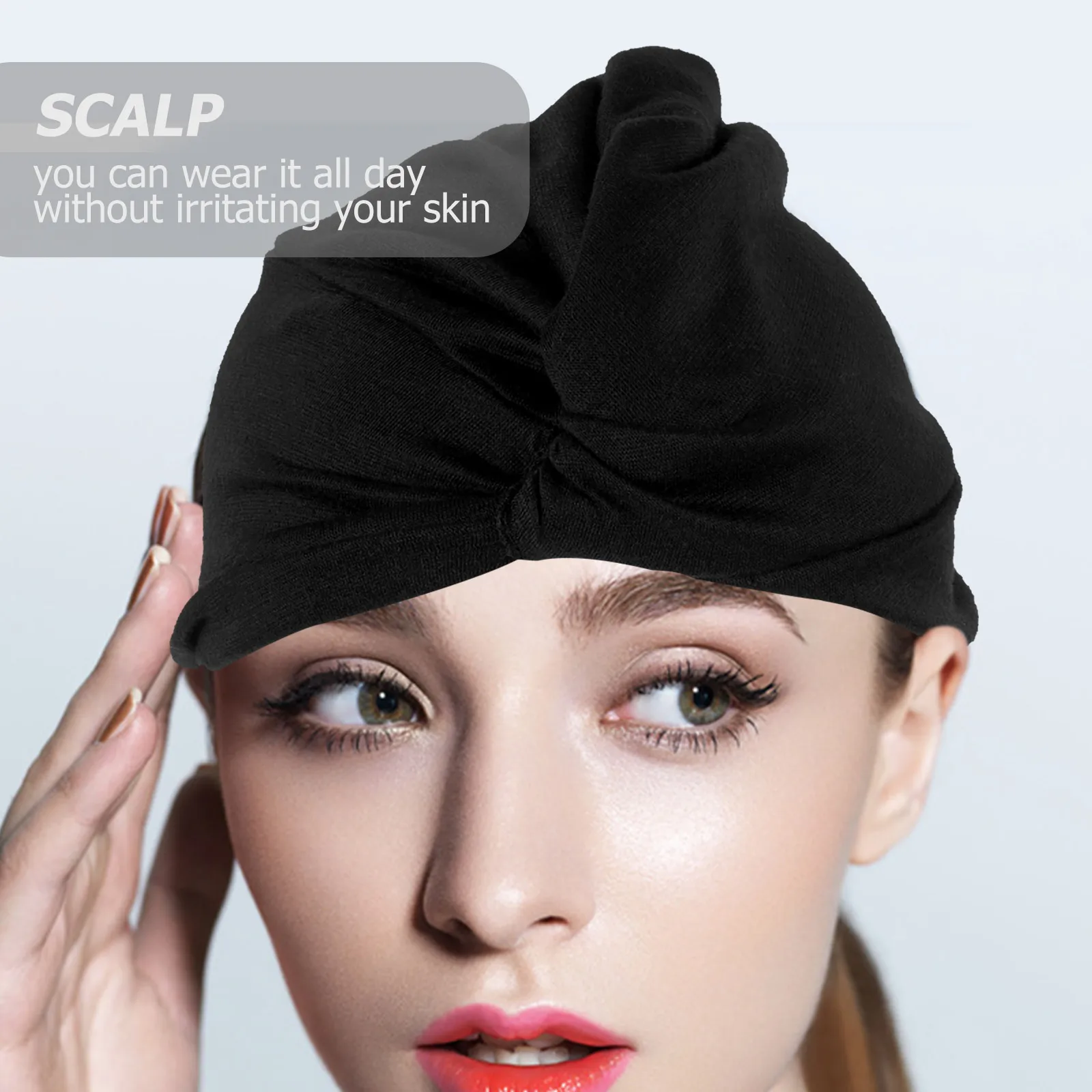 

Sleep Cap Imitated Silk Lining Elastic Hair Turban Hat For Women Chemotherapy Delicate Protective Headscarf Cotton Portable Cap