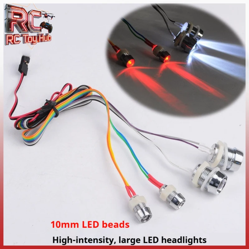 RC Model Car LED Lights, 4-Light Version 10mm High Brightness Beads, Upgrade Parts for HSP 94188 94111 Monster Truck