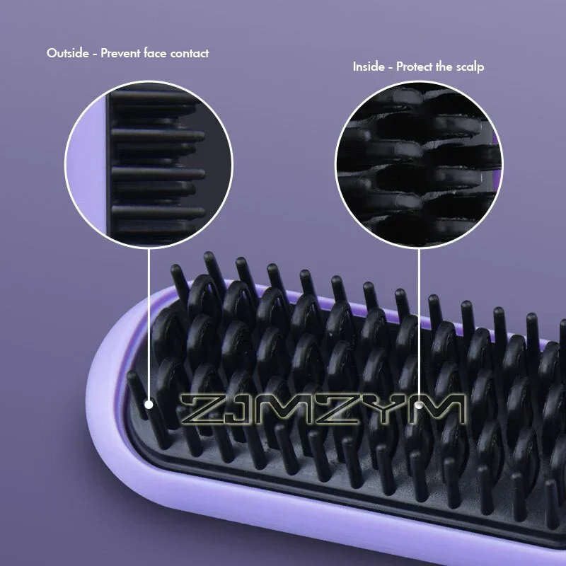 Peine alisador recargable portátil de iones negativos, cuidado del cabello suave, inalámbrico, herramientas de peluquería