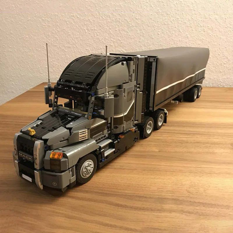 1560 stücke MOC MACK Anthem SBrick Technische Modell Bausteine Weihnachten Geschenke Architektur DIY Idee Ziegel Spielzeug Kinder Geburtstag