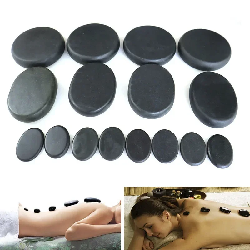 

1pcs Massage Energy Power Stone 12 Types Volcanic Hot Stone SPA Back Compress Basalt Rock Relaxation Essential Oil Massage Tools