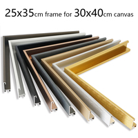 25x35cm Outer Frame For 30x40cm Canvas Painting Gold Aluminum Alloy Oil Painting Frame Wall Art Photo Poster Frame Home Decor