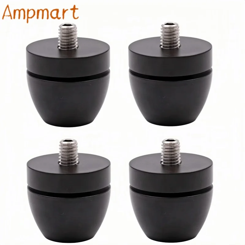 4PCS High Quality FE Aluminum Audio Isolation Spike Feet M8 Thread, Shock Absorbing Damping Foot for Amp Speaker CD Turntable