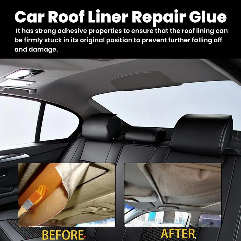 100ml Instant Adhesive Bonding Glue Car Interior Roof Liner Repair Glue Car Inside Roof Cloth Repair Leather Polyester Liquid image 4