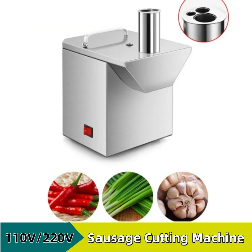 New High-Quality Metal Desktop Electric Sausage Slicer Vertical And Diagonal Cutting Machine For Carrots Garlic And Potato