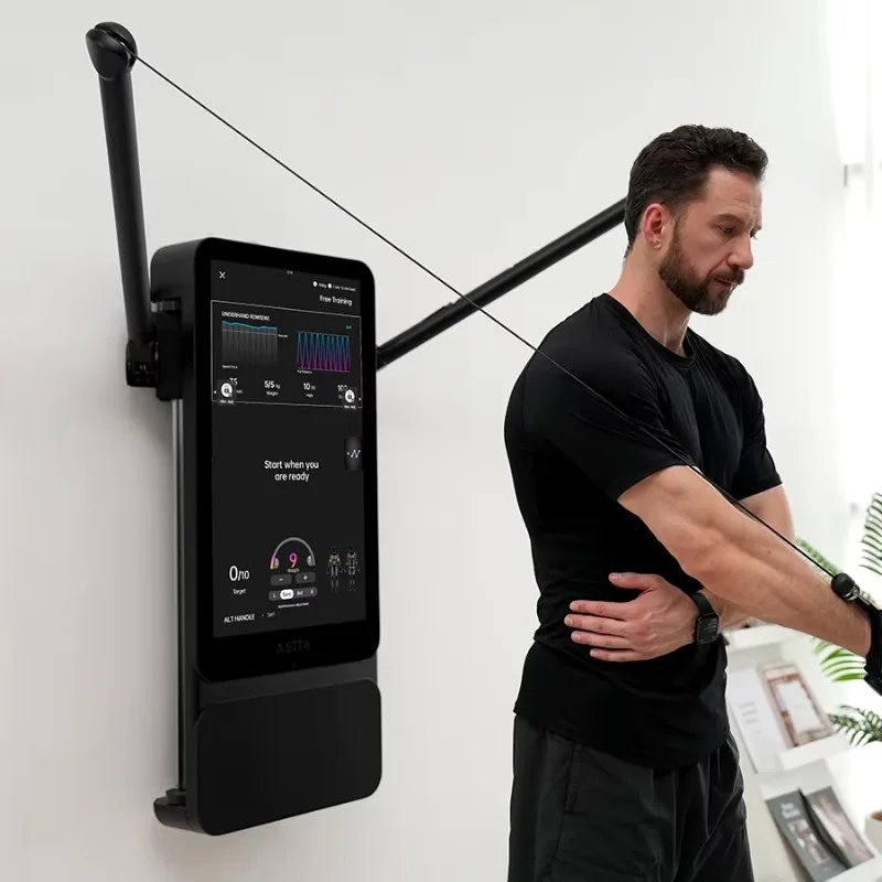 Wall Mounted Smart Workout Equipment Digital Strength Training & Weight Resistance System
