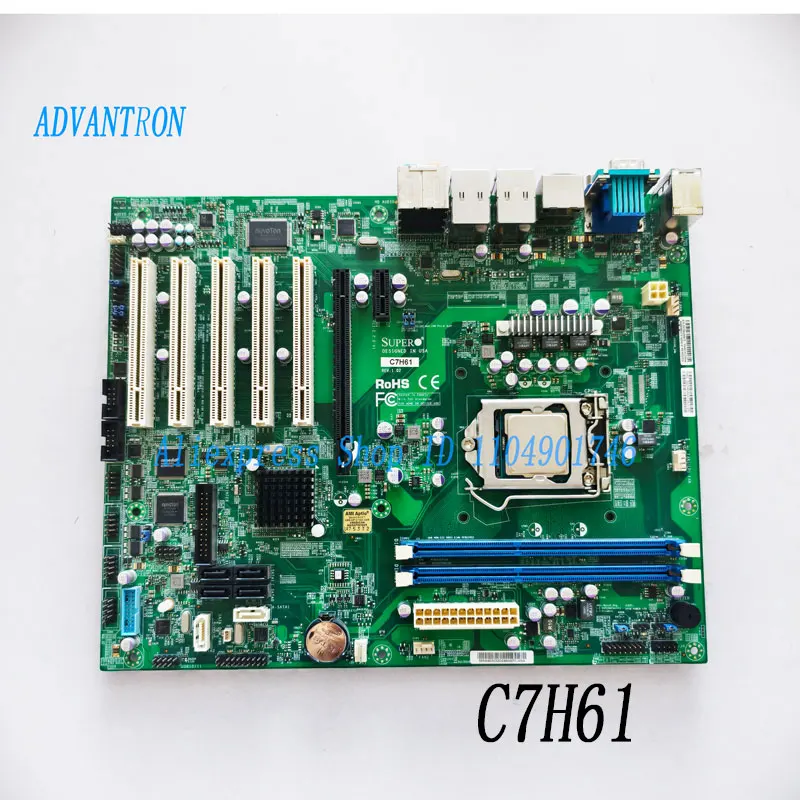 Applicable to the SUPERO C7H61 1155-pin workstation equipment motherboard C7H61 REV: 1.02 100% test