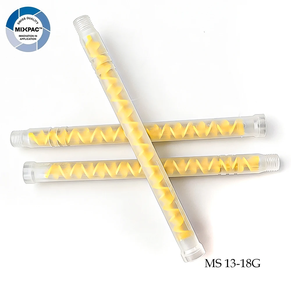 Sulzer Mixpac Static Mixer Nozzle Ms 13-18G  MS-Ser Machiies (Yellow) Static Mixers for