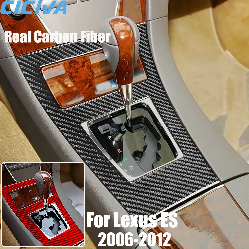 

Real Carbon Fiber Car Accessories Gear Panel Trim Cover Soft Sticker For Lexus ES240 ES350 2006 2007 2008 2009 2010 2011 2012