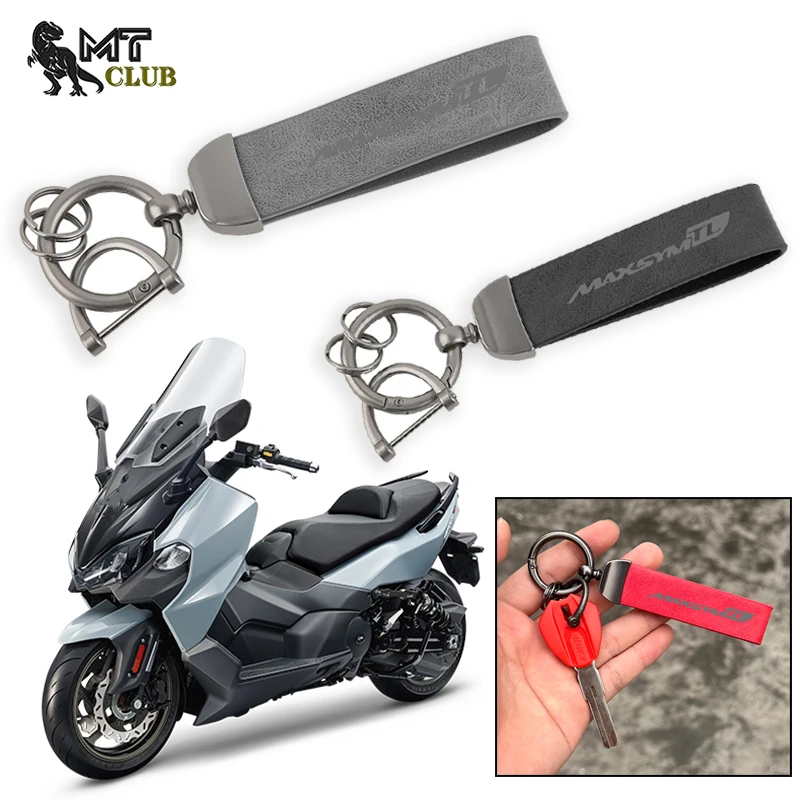 Motorcycle High-Grade Leather Rope Keychain Keyring Key Ring For SYM MAXSYMTL MAXSYM TL 500 TL508 TL500 508 Maxsym TL500 TL508R