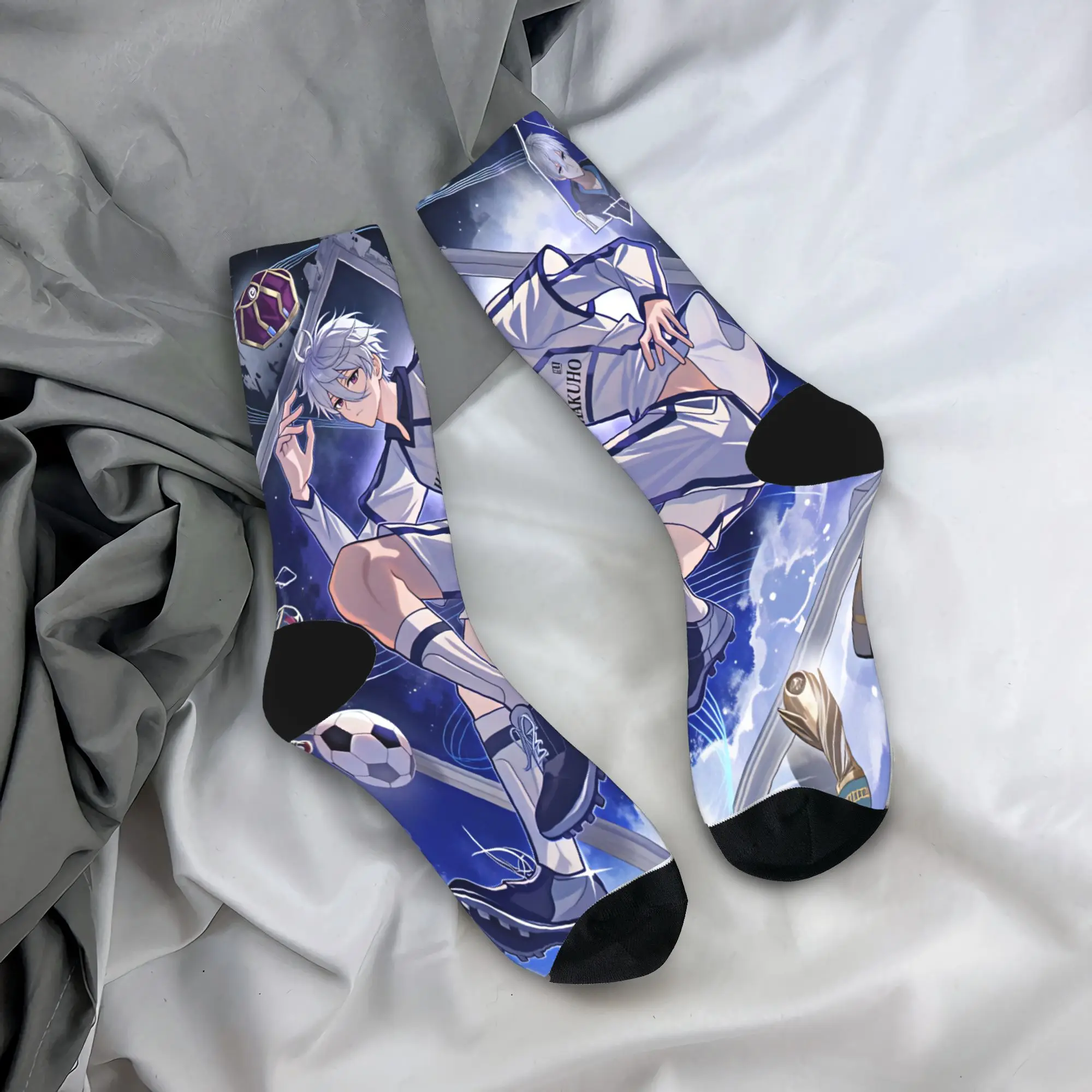 Manga Nagi Seishiro Socks  Custom Stockings Non Slip Men Socks Quality Autumn Funny Outdoor Sports Socks