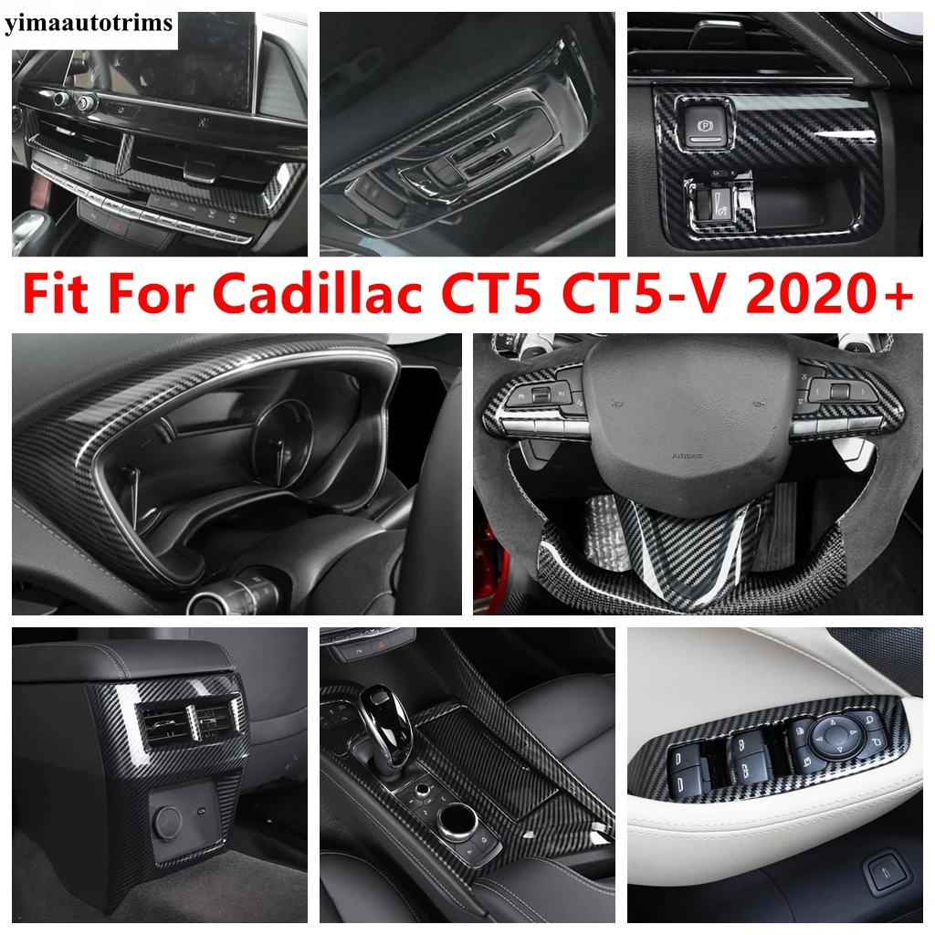 

Dashboard Frame / Steering Wheel / Handle Bowl / Gear Shift Panel Cover Trim Accessories For Cadillac CT5 CT5-V 2020 2021 2022