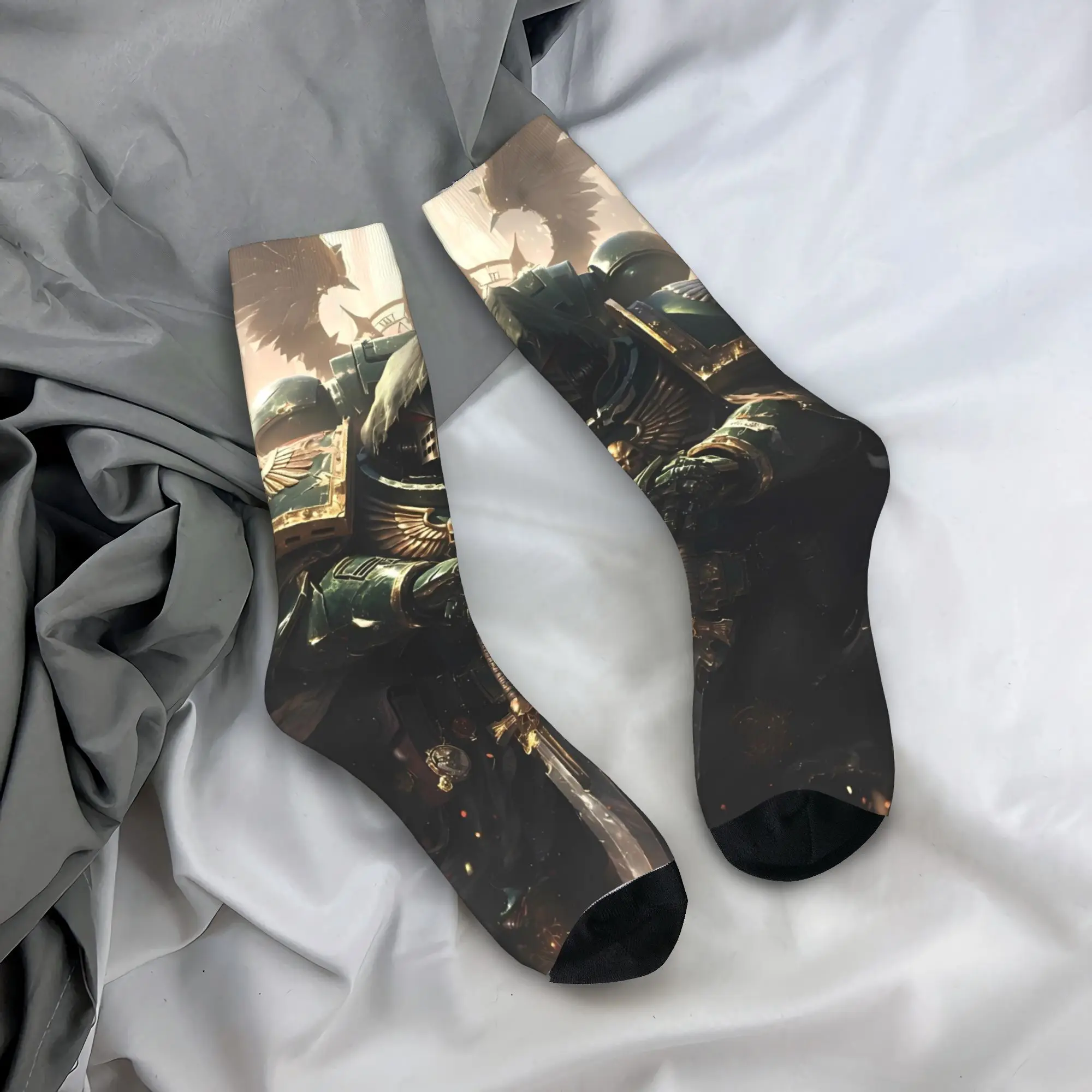 

W-Warhammer 40k игровые носки Нескользящие чулки Пара удобных носков для бега Осенние носки с дизайном Харадзюку