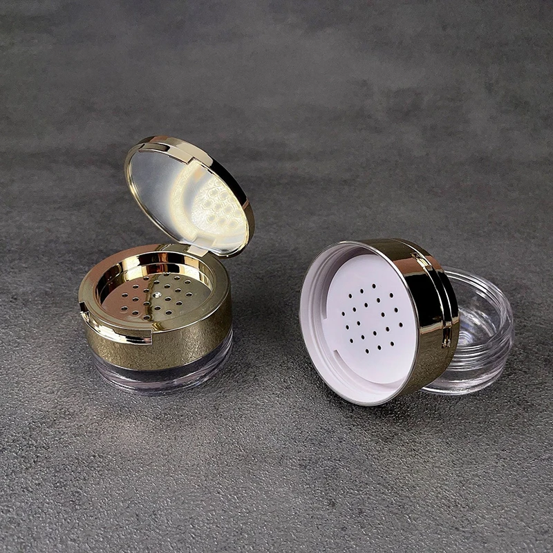 휴대용 분말 상자 빈 느슨한 분말 용기, 체 거울 화장품 쉬프터, 느슨한 항아리 여행 메이크업 용기, 1 개, 6g