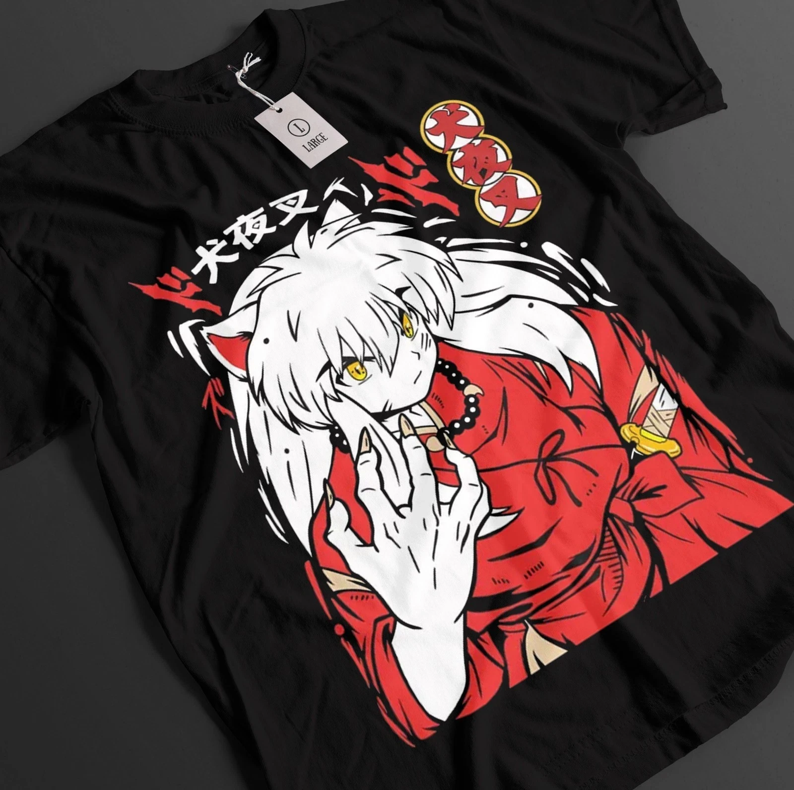 Vintage Sesshomaru Anime Retro Inuyasha Demon Lord Graphic T-Shirt Cotton Men Women Streetwear Tee