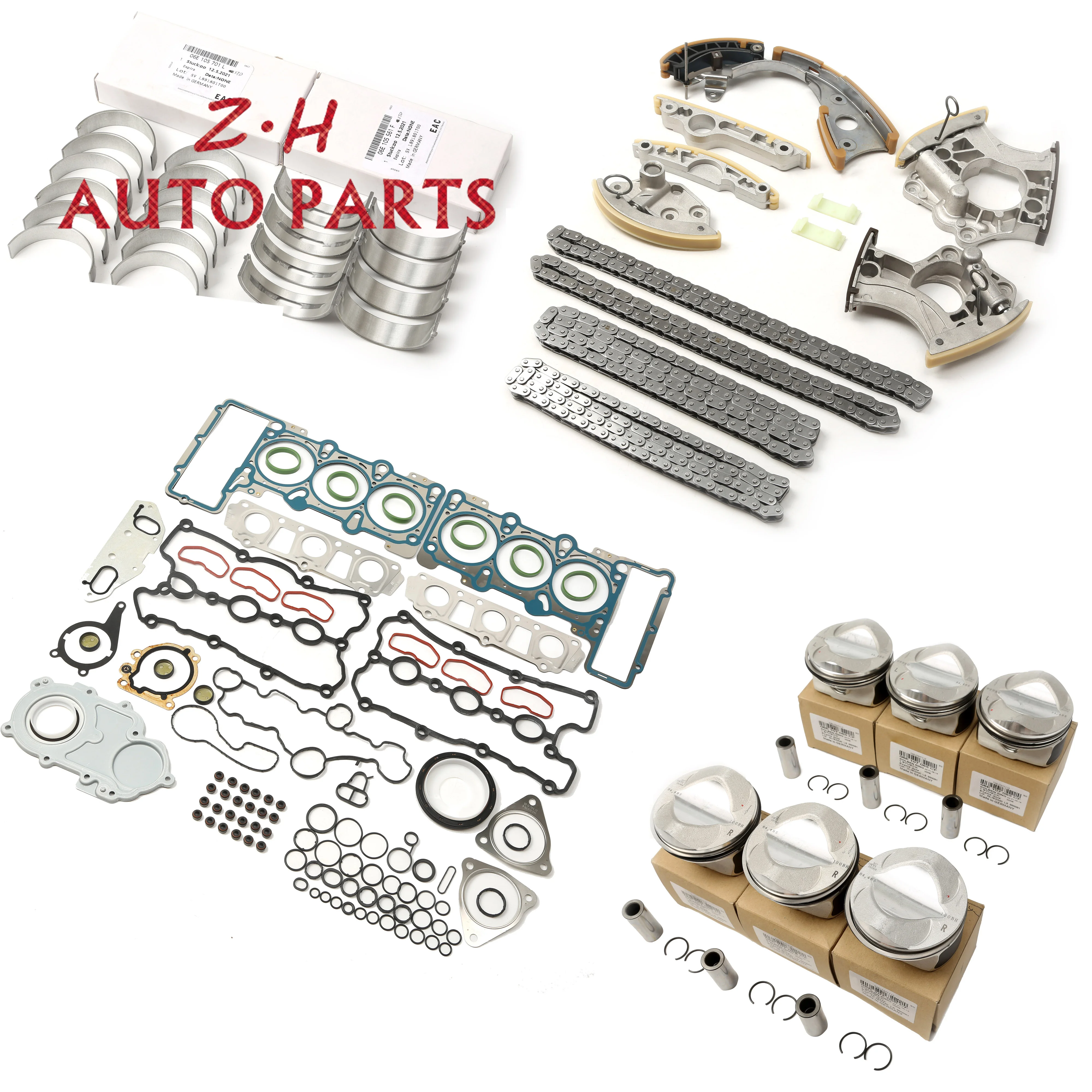 Car 4Pcs Engine Repair Kit For Audi A6 C7 Avant 3.0 TFSI quattro A7 Sportback A8 2010-2014 06E103484P 079109469AM