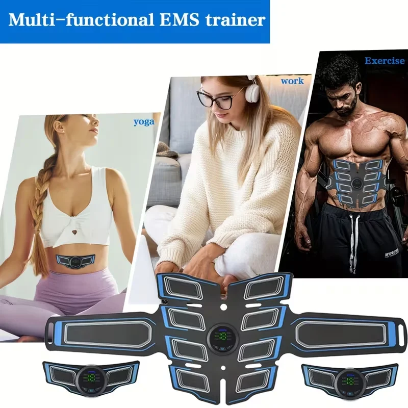 

2026 Tone Your Abs, Buttocks & Hips At Home With 1pc EMS Muscle Stimulator Massager 8-Abdominal rechargeable