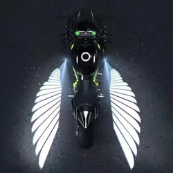 2024 New 2 Pieces Motorcycle LED Underbody Light Projector Ghost Angel Wings Laser Light
