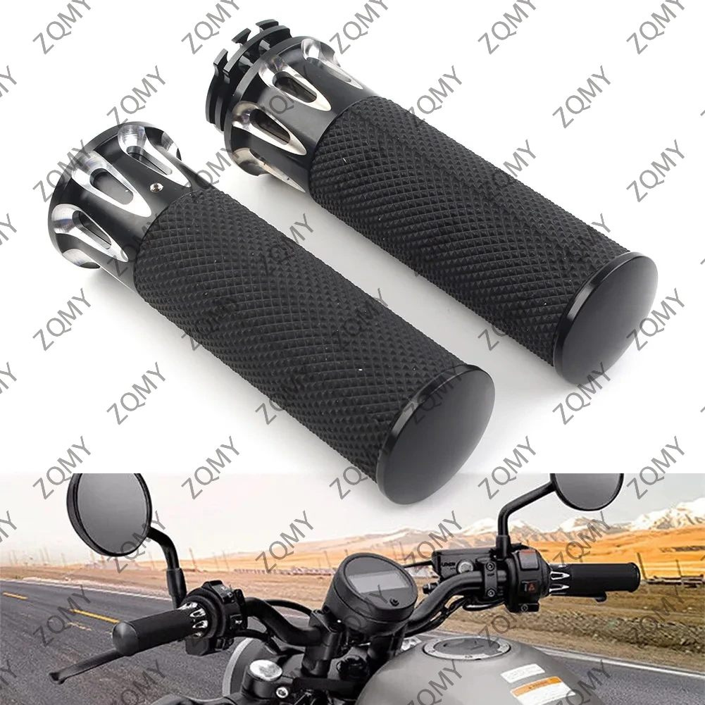 

Black Motorcycle 1" Handle Bar Hand Grips for Harley Sportster XL883 XL1200 Dyna Softail Touring 1996-2017