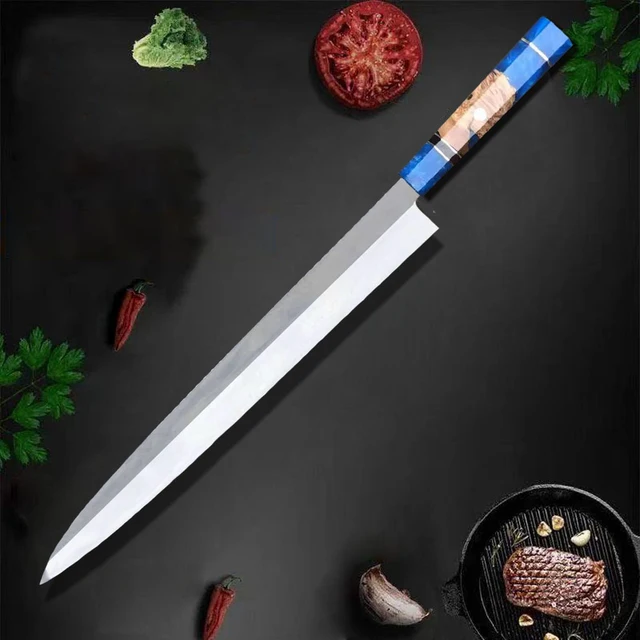 Nóż do sashimi Ostrze z pojedynczą krawędzią 10Cr15MoV Stal do krojenia Łosoś Szynka Filleting Tasak do ryb Yanagiba Japońskie noże kuchenne
