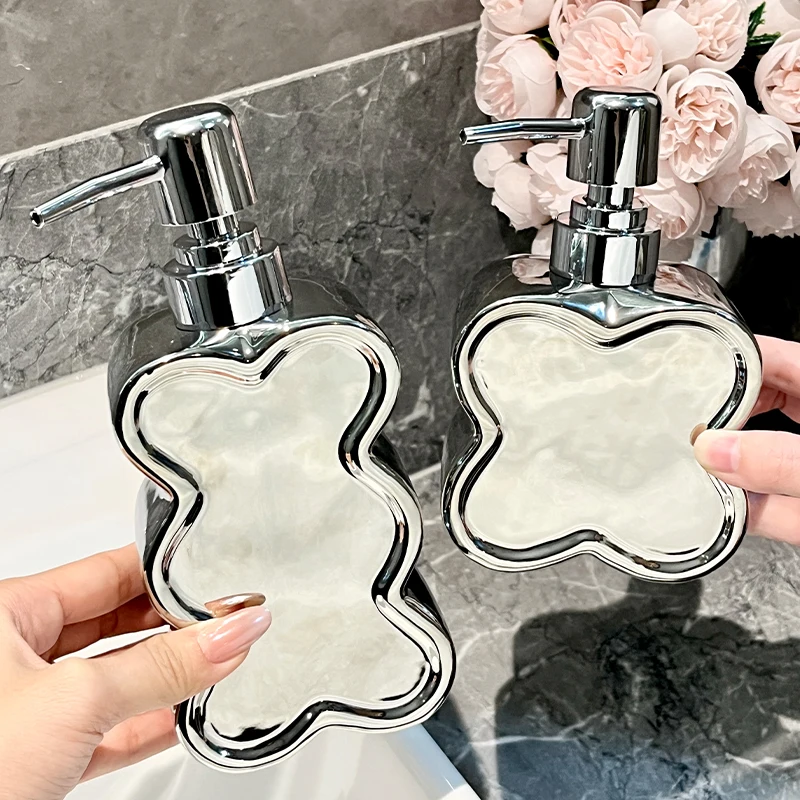 

300ml hand lotion bottle press bottle ceramic lotion bottle shower gel shampoo conditioner subpackage shampoo dispenser