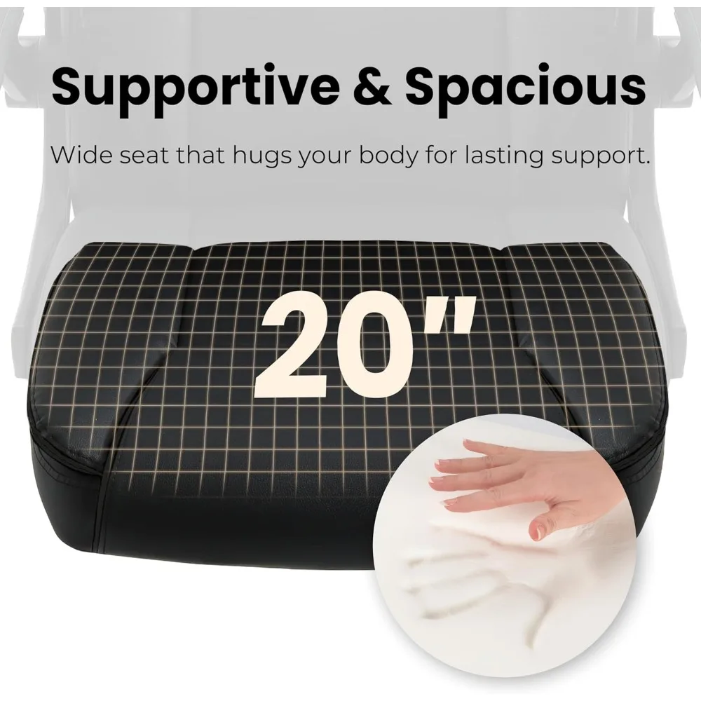 Ergonomic Mid-Back Leather Office Chair with Adjustable Armrests and Wheels for Computer Desk and Gaming