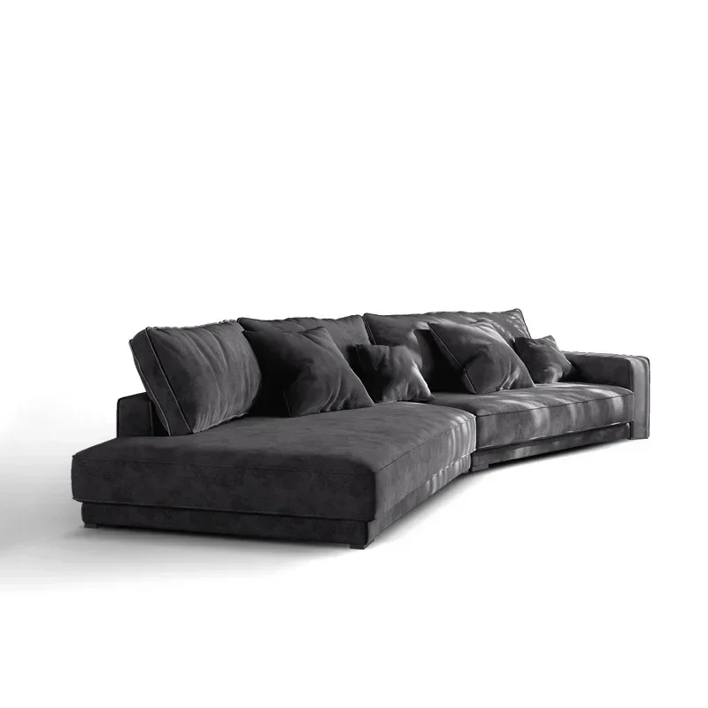 Special-shaped sofa living room large apartment Italian minimalist diagonal large corner princess sofa