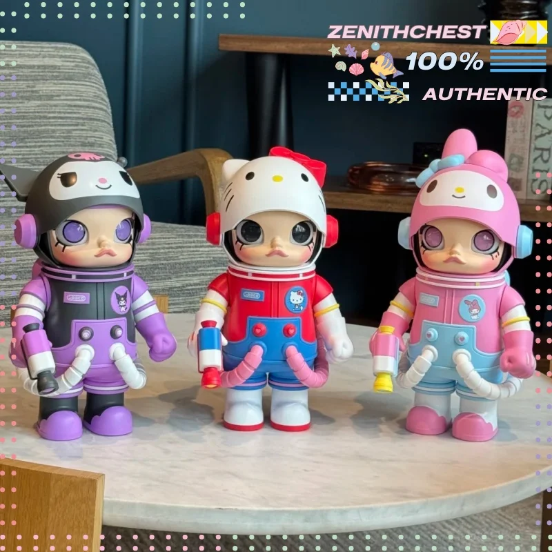 أصيلة POPMART Space Molly 400% Sanrio طبعة محدودة في صندوق الغموض التعاون شخصيات الحركة الرائعة للمكتب المنزلي #2