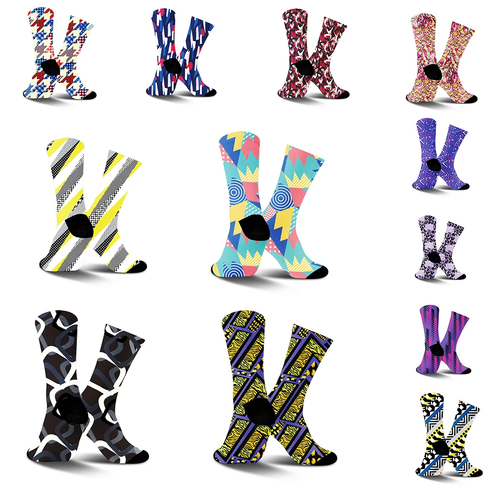 

Стильный спрей - раскрашенные носки для велосипедистов: унисекс, мягкие - на ощупь, абстрактное искусство аэра, бесшовные, делает модный эффект.