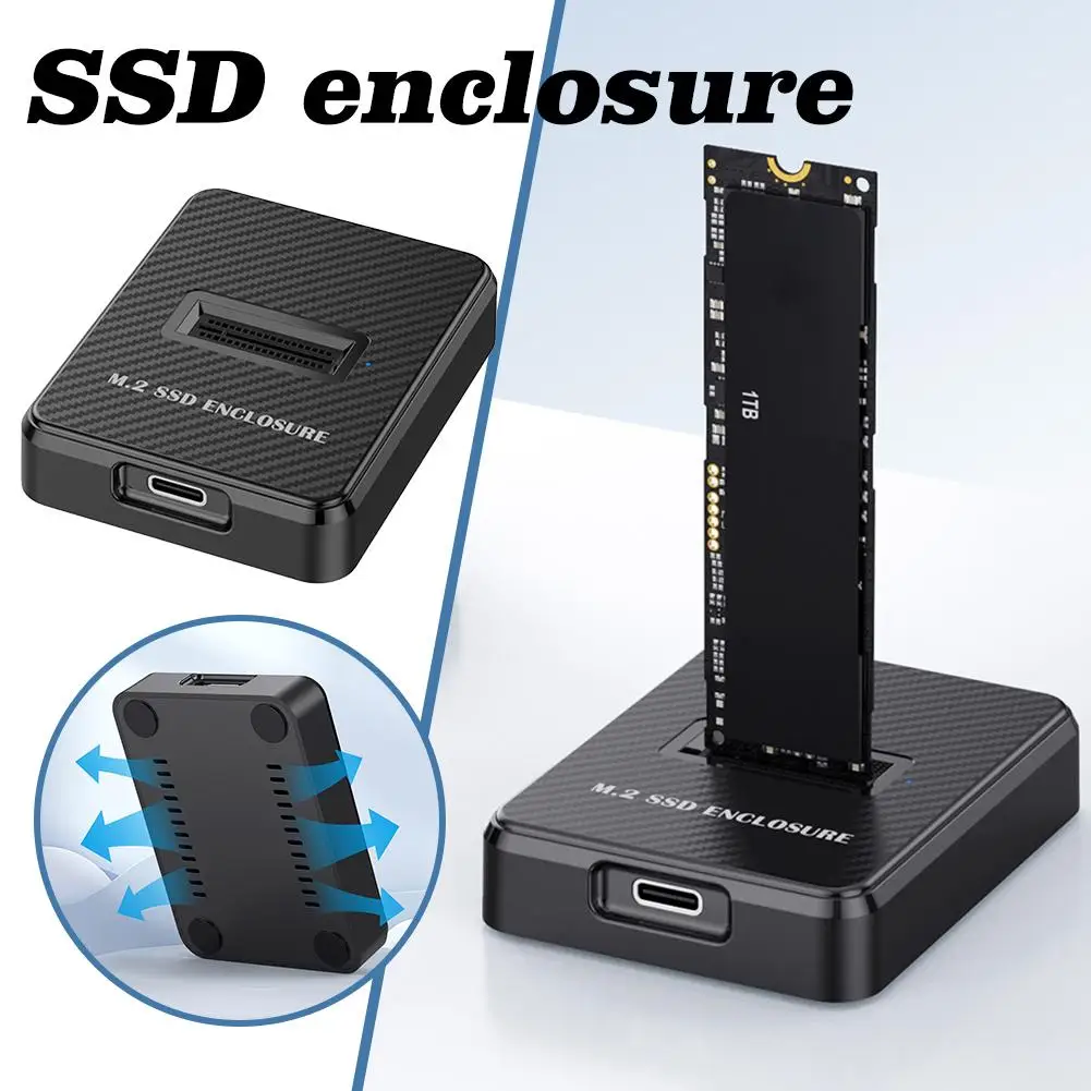 10Gbps Single Bay Ssd Harde Schijf Externe Doos Sata Ngff/Nvme M.2 Efficiënt Warmte Docking Station & Data Store Kloon Functie