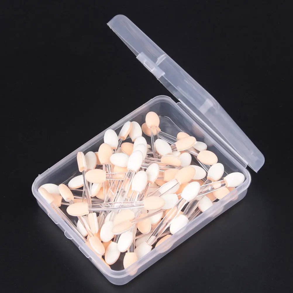 120 szt. Wygodne w uchwycie szminki do powiek w mini rozmiarze, mocne klejenie, dwustronne pędzelki do makijażu oczu, profesjonalne.