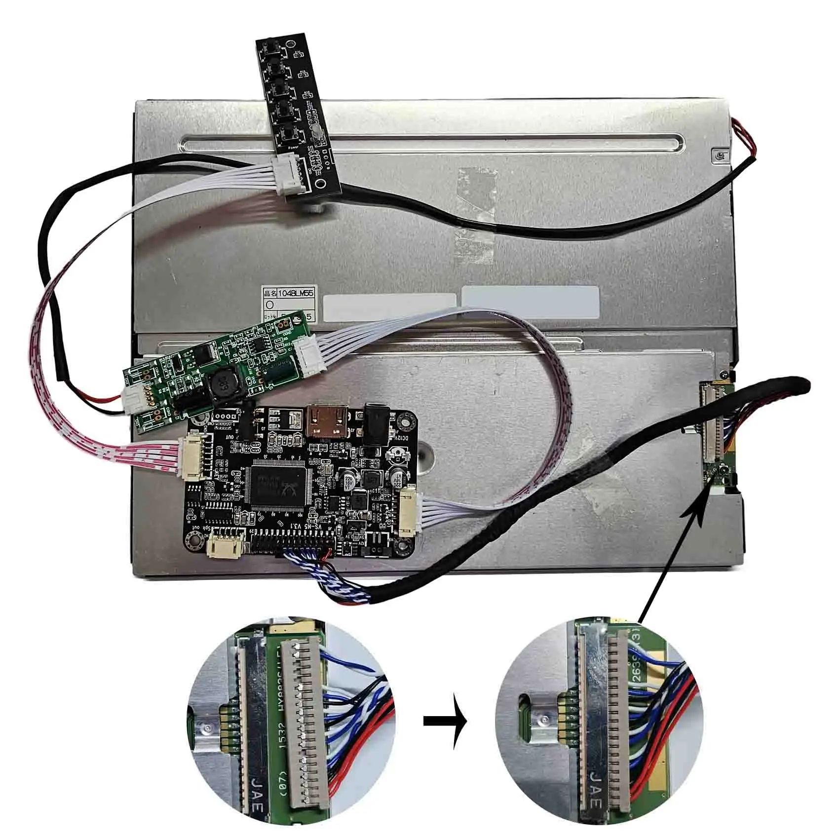 Imagem -03 - Placa do Controlador do Lcd de hd mi vs n5 v3 para 104 Painel Lcd do Nl10276bc2018