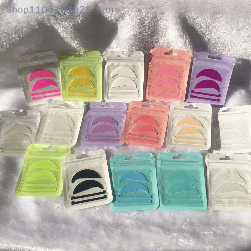 [MP] 1 セット再利用可能なシリコンアイパッドまつげリフティング用まつげパーマシリコンパッドラッシュリフトリボンエクステンションメイクアップツール