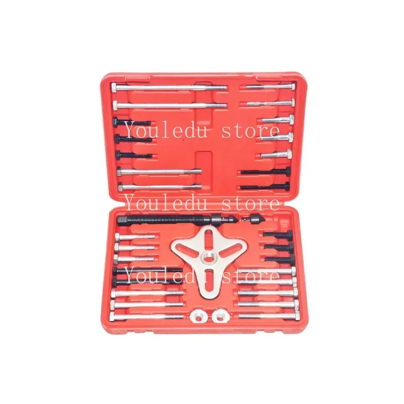 46 PCS Automotive Tool Set Harmonic Balancer Steering Wheel Puller Repair Kit Disassembly Removal Tool Set