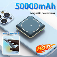 50000mAh Magnetic Wireless Mini Power Bank Fast Charging External Battery Charger  Powerbank For Xiaomi iPhone 15 14 13 12 Serie
