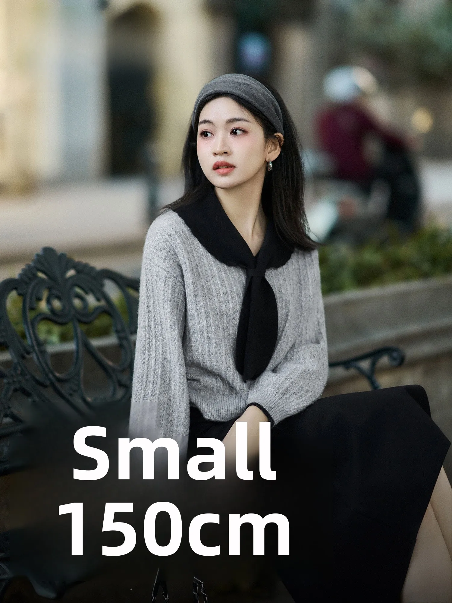 

Casual Knitted ey Sailor Collar Sweater Fake Two-Piece Loose Fit Long Sve Polyester Fiber Women's Knitwear Autumn New Sle