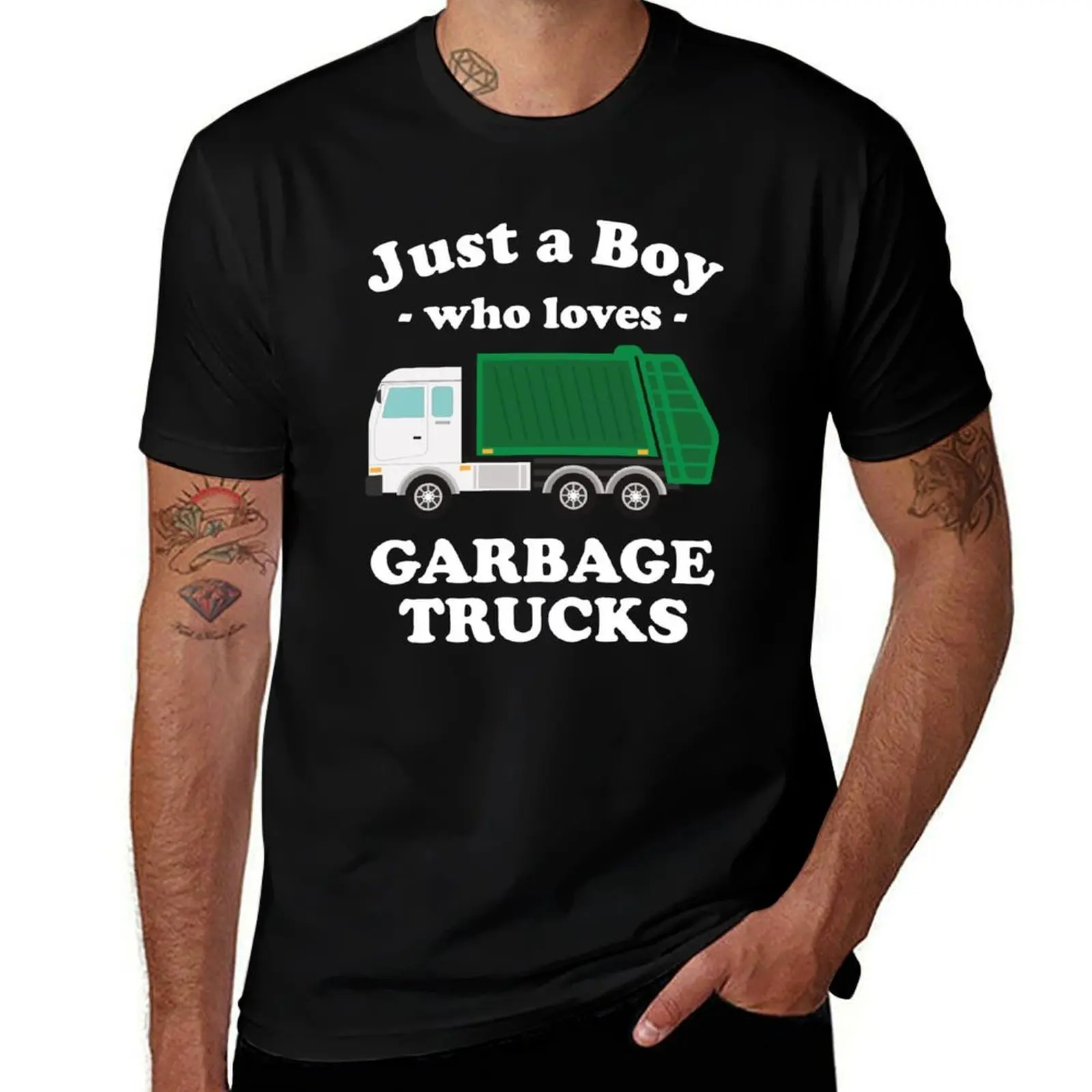 

Just a Boy who Loves Garbage Trucks - Kids Garbage Truck Lover T-Shirt Work Duty Casual T-Shirt