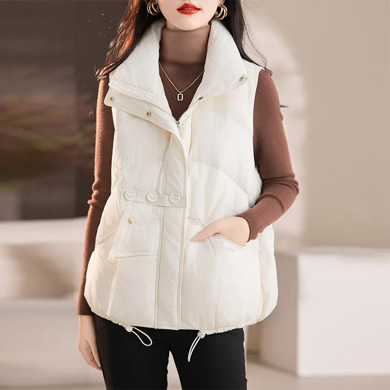 Dameskleding Donsjassen Wintertops Jas Vest Donsjack Eendendons Warm Vrije tijd Mode Nis Veelzijdig Mager