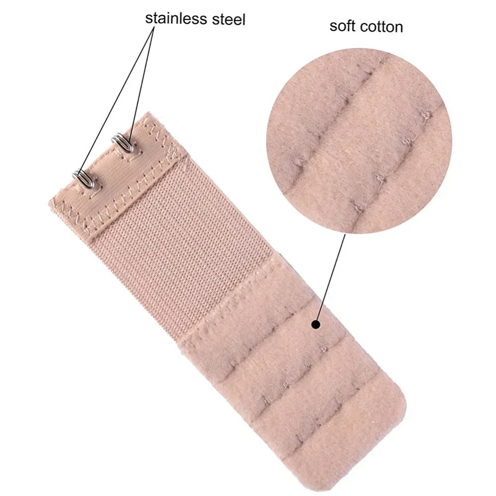 3 قطعة السيدات الناعمة 2/3 هوك الصدرية موسع البرازيلي تمديد حزام الملابس الداخلية حزام إضافة