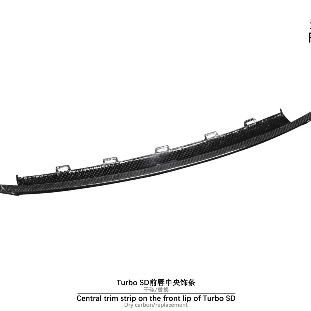 For 19-24 Porsche 992 Turbo SD front lip center trim, dry carbon replacement