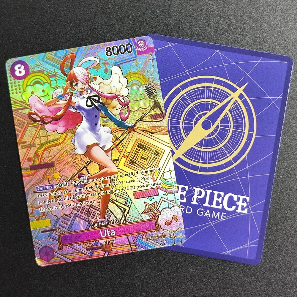 

Proxy One Piece Card 2023 One Piece EN Uta OP02-120 Super Rare Collectibles Card Single Classic Anime Cards Toys