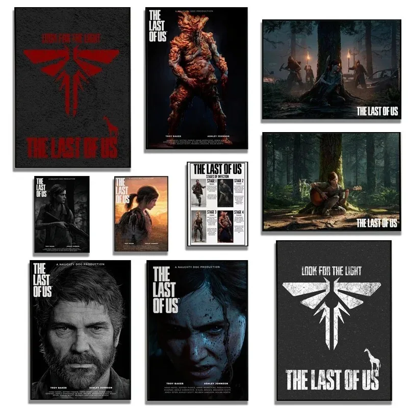 Gaming The Last of Us Poster Game Character Canvas Art Print Painting Wall Art Picture for Living Room Game Room Home Wall Decor