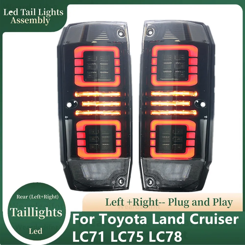 Задние фонари автомобиля для Toyota Land Cruiser LC71, задние фонари в сборе, модифицированные LC71 LC75 LC78, светодиодные ходовые указатели поворота