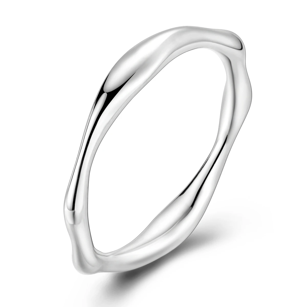 

925 Silver Ring For Woman Size Minimalist Fine Ring Fit Lady Plain Design Wedding Jewelry
