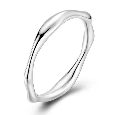 925 Silver Ring For Woman Size Minimalist Fine Ring Fit Lady Plain Design Wedding Jewelry