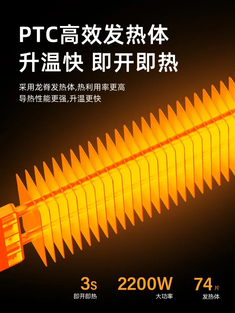220V Portable Electric Heater with Fast Heating Function for Home and Office image 3